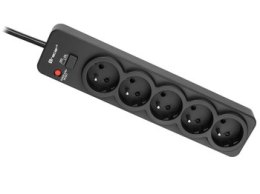 Listwa antyprzepięciowa - Tracer PowerGuard PRO 1.8 m 5 gniazd czarny