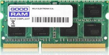 Pamięć GoodRam GR1333S364L9/8G (DDR3 SO-DIMM; 1 x 8 GB; 1333 MHz; CL9) Pamięć GoodRam GR1333S364L9/8G (DDR3 SO-DIMM; 1 x 8 GB; 1333 MHz; CL9)