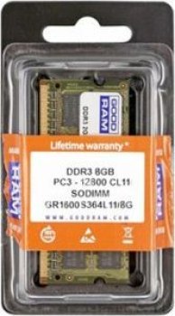 Pamięć GoodRam GR1600S364L11/8G (DDR3 SO-DIMM; 1 x 8 GB; 1600 MHz; CL11) Pamięć GoodRam GR1600S364L11/8G (DDR3 SO-DIMM; 1 x 8 GB; 1600 MHz; CL11)