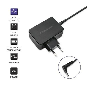 QOLTEC ZASILACZ DO LAPTOPA SAMSUNG 40W | 19V | 2.1A | 3.0*1.0 QOLTEC ZASILACZ DO LAPTOPA SAMSUNG 40W | 19V | 2.1A | 3.0*1.0