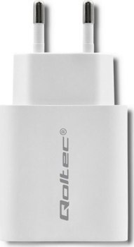 Qoltec 18W | 5-12V | 1.5-3A | USB typ C PD | USB QC 3.0 | Biała Qoltec 18W | 5-12V | 1.5-3A | USB typ C PD | USB QC 3.0 | Biała