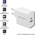 Qoltec 63W | 5-20V | 1.5-3A | USB typ C PD | USB QC 3.0 | Biała