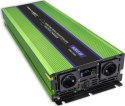 Qoltec Przetwornica napięcia Monolith | ładowanie baterii | UPS | 3000W | 6000W |12V na 230V |Czysty Sinus | LCD