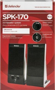 DEFENDER GŁOŚNIKI KOMPUTEROWE SPK-170 2.0 4W USB 65165 DEFENDER GŁOŚNIKI KOMPUTEROWE SPK-170 2.0 4W USB 65165