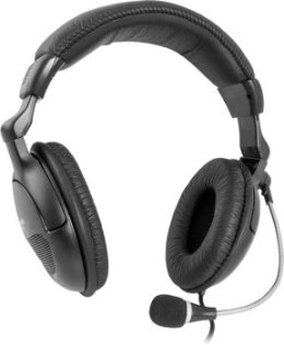 DEFENDER SŁUCHAWKI Z MIKROFONEM ORPHEUS HN-898 KABEL 3M CZARNE 63898