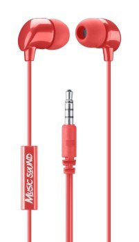 IN-EAR EARPHONES WITH MIC UNIV. RED IN-EAR EARPHONES WITH MIC UNIV. RED
