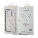 Guess 4G Collection Leather Metal Logo MagSafe - Etui iPhone 14 Pro Max (różowy)