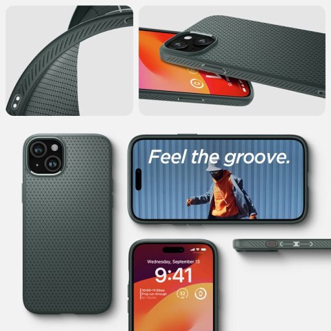 Spigen Liquid Air - Etui do iPhone 15 (Abyss Green) Spigen Liquid Air - Etui do iPhone 15 (Abyss Green)