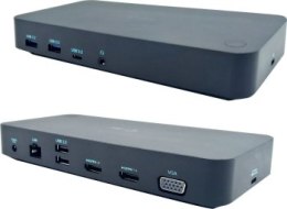 Replikator - i-tec USB 3.0 / USB-C / Thunderbolt 3x Display Docking Station 2x HDMI 1x VGA LAN Audio 4x USB-A 1x USB-C + Power D