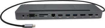 Replikator - i-tec USB-C Metal Ergonomic 4K 3x Display Docking Station DP HDMI VGA LAN Audio Power Delivery 85 W + i-tec Univers Replikator - i-tec USB-C Metal Ergonomic 4K 3x Display Docking Station DP HDMI VGA LAN Audio Power Delivery 85 W + i-tec Univers