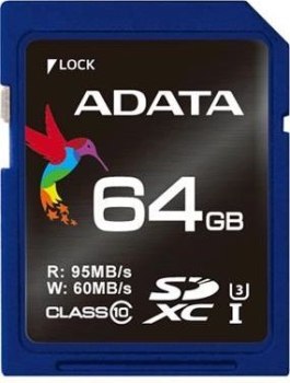 ADATA Premier Pro SDXC 64GB 100R/80W UHS-I U3 Class 10 A2 V30S ADATA Premier Pro SDXC 64GB 100R/80W UHS-I U3 Class 10 A2 V30S