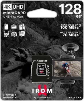GOODRAM IRDM 128GB microSD UHS-I U3 + adapter GOODRAM IRDM 128GB microSD UHS-I U3 + adapter