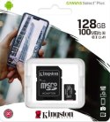 Karta pamięci z adapterem Kingston Canvas Select Plus SDCS2/128GB (128GB; Class 10 Class U1 V10; + adapter)