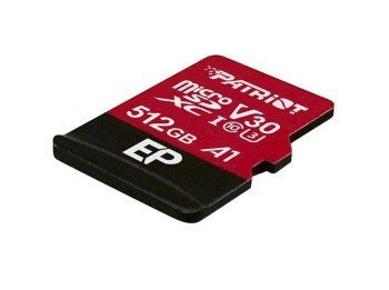 Karta pamięci z adapterem Patriot Memory EP Pro PEF512GEP31MCX (512GB; Class 10 Class A1 Class U3 V30; Adapter Karta pamięci) Karta pamięci z adapterem Patriot Memory EP Pro PEF512GEP31MCX (512GB; Class 10 Class A1 Class U3 V30; Adapter Karta pamięci)