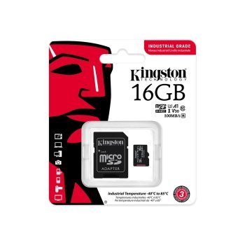 Kingston Industrial microSDHC 16GB Class 10 A1 pSLC + SD Adapter Kingston Industrial microSDHC 16GB Class 10 A1 pSLC + SD Adapter