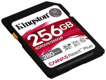 Kingston SDXC 256GB Canvas React Plus SDXC UHS-II 280R/100W U3 V60 Kingston SDXC 256GB Canvas React Plus SDXC UHS-II 280R/100W U3 V60