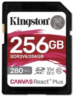 Kingston SDXC 256GB Canvas React Plus SDXC UHS-II 280R/100W U3 V60