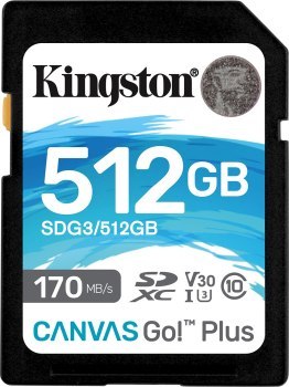 Kingston SDXC Canvas Go Plus 512GB 170R C10 UHS-I U3 V30 Kingston SDXC Canvas Go Plus 512GB 170R C10 UHS-I U3 V30