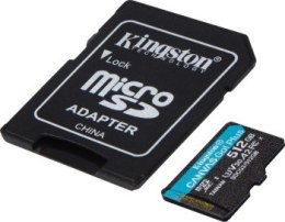 Kingston microSDXC Canvas Go! Plus 512GB 170R A2 U3 V30 Card + adapter