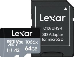 Lexar 64GB microSDXC High-Performance 1066x UHS-I C10 A2 V30 U3