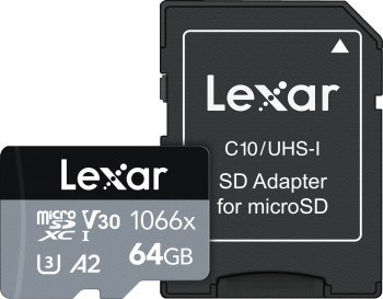 Lexar 64GB microSDXC High-Performance 1066x UHS-I C10 A2 V30 U3 Lexar 64GB microSDXC High-Performance 1066x UHS-I C10 A2 V30 U3