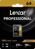 Lexar SDXC 64GB Professional 1800x UHS-II U3 ( 180/270 MB/s )