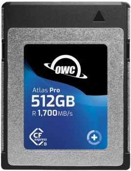 OWC CFexpress Atlas Pro 512GB 1700/1500 MB/s OWC CFexpress Atlas Pro 512GB 1700/1500 MB/s