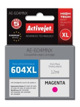 Activejet Tusz AE-604MNX (zamiennik Epson 604XL C13T10H34010; Supreme; wydajność 350 stron; 12 ml; magenta)