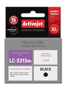 Tusz Activejet AB-3213BN (zamiennik Brother LC3213BK; Supreme; 11 ml; czarny) Tusz Activejet AB-3213BN (zamiennik Brother LC3213BK; Supreme; 11 ml; czarny)