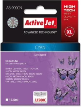 Tusz Activejet AB-900CN (zamiennik Brother LC900C; Supreme; 17.5 ml; niebieski)