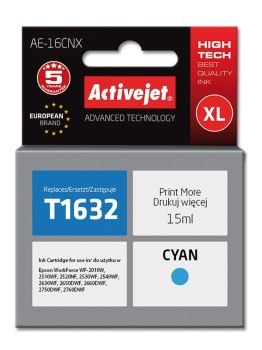 Tusz Activejet AE-16CNX (zamiennik Epson 16XL T1632; Supreme; 15 ml; niebieski) Tusz Activejet AE-16CNX (zamiennik Epson 16XL T1632; Supreme; 15 ml; niebieski)