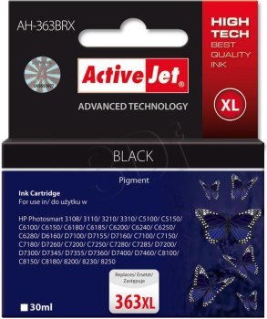 Tusz Activejet AH-363BRX (zamiennik HP 363XL C8719EE; Premium; 30 ml; czarny) Tusz Activejet AH-363BRX (zamiennik HP 363XL C8719EE; Premium; 30 ml; czarny)