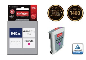 Tusz Activejet AH-940MRX (zamiennik HP 940XL C4908AE; Premium; 35 ml; czerwony) Tusz Activejet AH-940MRX (zamiennik HP 940XL C4908AE; Premium; 35 ml; czerwony)