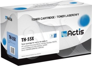 Toner ACTIS TH-55X (zamiennik HP 55X CE255X Canon CRG-724H; Standard; 12500 stron; czarny)