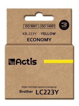 Tusz ACTIS KB-223Y (zamiennik Brother LC223Y; Standard; 10 ml; żółty) Tusz ACTIS KB-223Y (zamiennik Brother LC223Y; Standard; 10 ml; żółty)