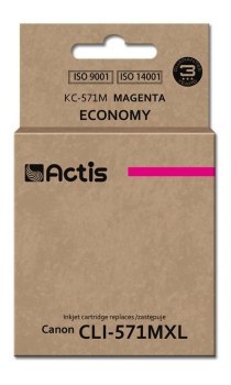 Tusz ACTIS KC-571M (zamiennik Canon CLI-571M; Standard; 12 ml; czerwony) Tusz ACTIS KC-571M (zamiennik Canon CLI-571M; Standard; 12 ml; czerwony)