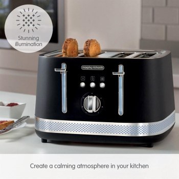 Toster Morphy Richards Illumination czarny 4 kromki Toster Morphy Richards Illumination czarny 4 kromki