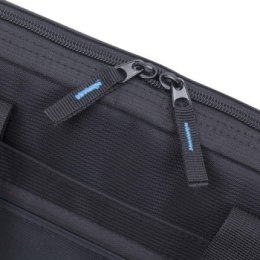 RIVACASE TORBA NA LAPTOP 15,6 REGENT CZARNA POLIESTER KIESZENIE NA SMARTFON DOKUMENTY WIZYTÓWKI I AKCESORIA