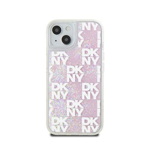 DKNY Liquid Glitter Multilogo - Etui iPhone 15 / 14 / 13 (różowy) DKNY Liquid Glitter Multilogo - Etui iPhone 15 / 14 / 13 (różowy)