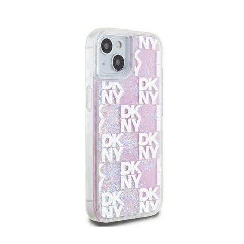 DKNY Liquid Glitter Multilogo - Etui iPhone 15 / 14 / 13 (różowy) DKNY Liquid Glitter Multilogo - Etui iPhone 15 / 14 / 13 (różowy)