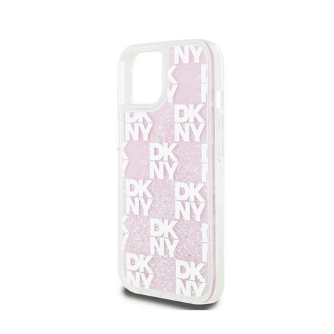 DKNY Liquid Glitter Multilogo - Etui iPhone 15 / 14 / 13 (różowy) DKNY Liquid Glitter Multilogo - Etui iPhone 15 / 14 / 13 (różowy)