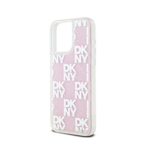 DKNY Liquid Glitter Multilogo - Etui iPhone 15 Pro Max (różowy) DKNY Liquid Glitter Multilogo - Etui iPhone 15 Pro Max (różowy)