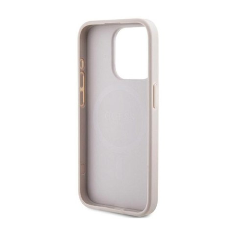 Guess 4G Collection Leather Metal Logo MagSafe - Etui iPhone 13 Pro Max (różowy) Guess 4G Collection Leather Metal Logo MagSafe - Etui iPhone 13 Pro Max (różowy)