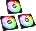 Lian Li ST120 ARGB wentylator PWM, 3-pack + kontroler - 120mm, czarny