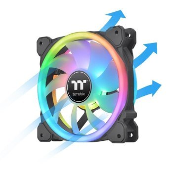THERMALTAKE SWAFAN 12 RGB +KONTROLER +ZAMIENNE ŁOPATKI (REVERSE) - BLACK CL-F137-PL12SW-A THERMALTAKE SWAFAN 12 RGB +KONTROLER +ZAMIENNE ŁOPATKI (REVERSE) - BLACK CL-F137-PL12SW-A