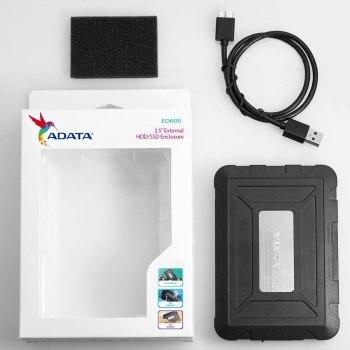 Kieszeń ADATA ED600 AED600-U31-CBK (2.5 ; USB 3.1; Tworzywo sztuczne; kolor czarny) Kieszeń ADATA ED600 AED600-U31-CBK (2.5 ; USB 3.1; Tworzywo sztuczne; kolor czarny)