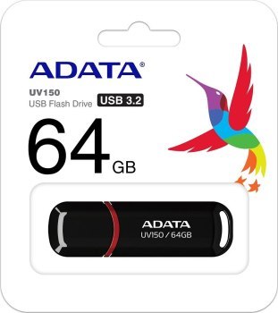 Pendrive ADATA UV150 AUV150-64G-RBK (64GB; USB 3.0; kolor czarny) Pendrive ADATA UV150 AUV150-64G-RBK (64GB; USB 3.0; kolor czarny)