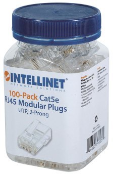 Intellinet Wtyk RJ45 Cat5e UTP, na linkę, 100 szt, 790055 Intellinet Wtyk RJ45 Cat5e UTP, na linkę, 100 szt, 790055