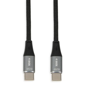 KABEL I-BOX USB TYP-C 60W 2M PD/QC CZARNY KABEL I-BOX USB TYP-C 60W 2M PD/QC CZARNY