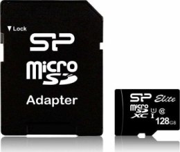 Karta pamięci Silicon Power microSDXC Elite 128GB CL10 UHS-1 (U1) + ADAPTER microSD-SD (SP128GBSTXBU1V10SP)